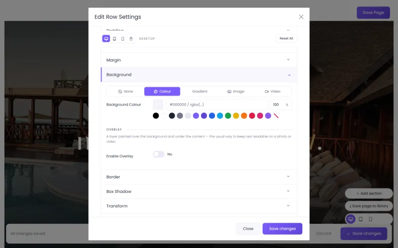 The Design tab