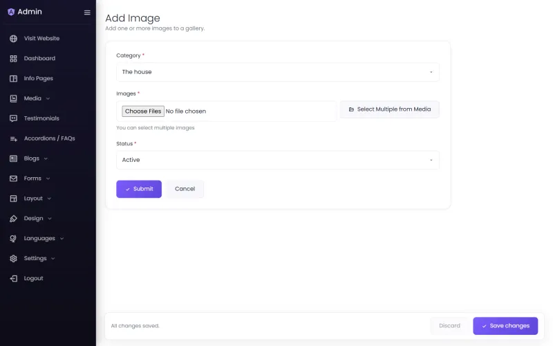 Adding images to a gallery