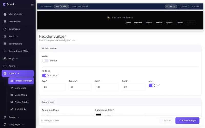 The Header Manager
