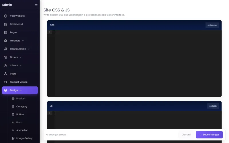 Site CSS and JS