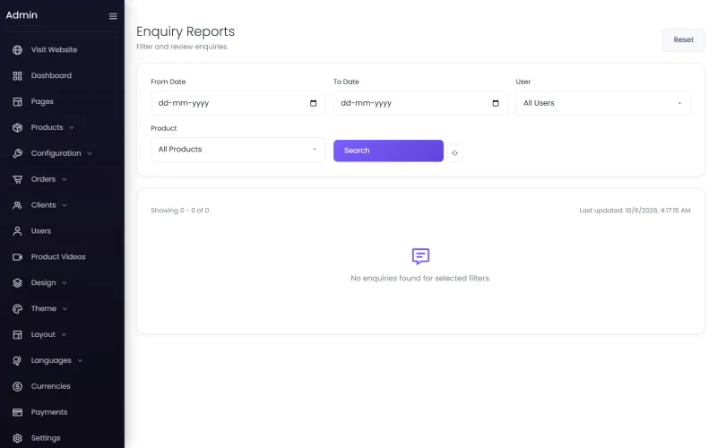 Enquiry reports