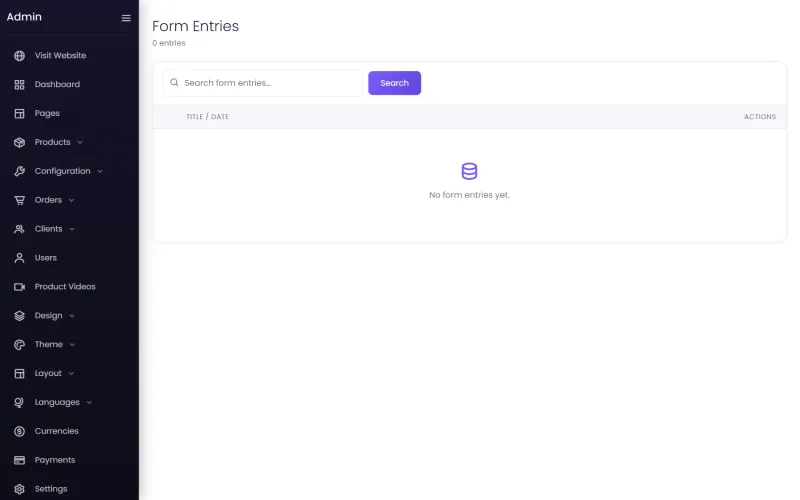 Form entries