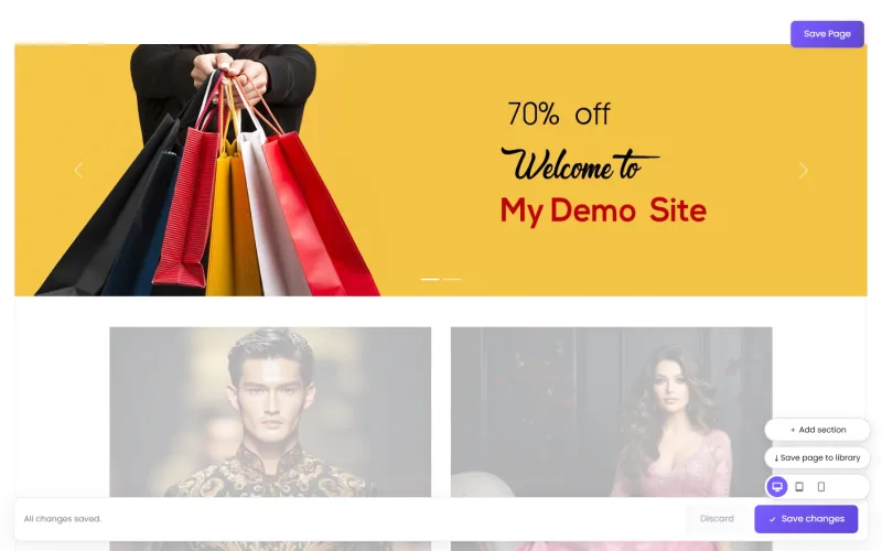The page builder