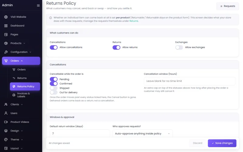 Returns policy