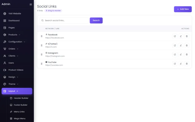 Social links